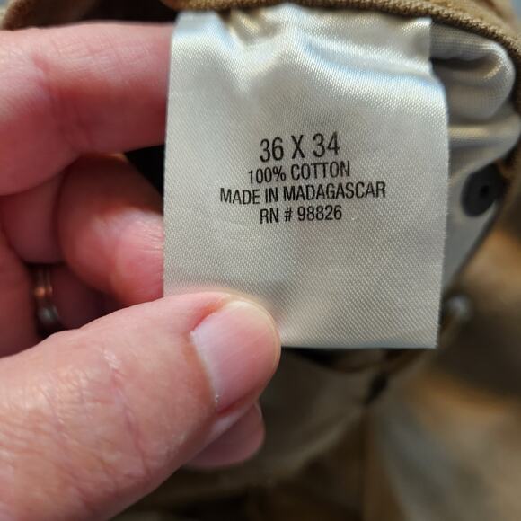 C.E. SCHMIDT WORKWEAR Tan Canvas Straight Leg Carpenter Utility Pant Men 38 x 33 - Picture 5 of 12